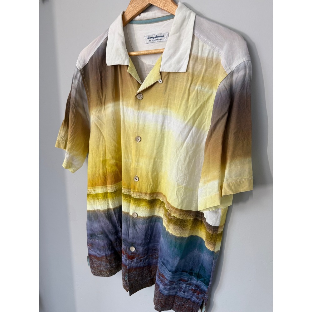 Tommy Bahama Artist Series 2023 Veracruz Cay Sunset Landscape Shirt Mens XL